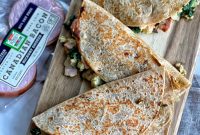 Spinach and Canadian Bacon Brunch Wraps with Greek Yogurt Spread