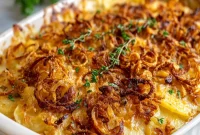 Crispy Fried Onion Scalloped Potatoes Recipe