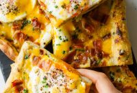 Bacon and Egg White Sauce Pizza Recipe — Celia Fairchild #3