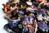 Roasted Cauliflower and Brussels Sprouts with Crispy Prosciutto