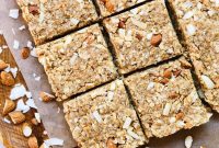 No Bake Almond Coconut Granola Bars Recipe
