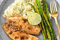 Ginger-Soy Tilapia with Broiled Asparagus Recipe