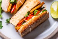 Tofu Banh Mi Sandwich with Pickled Vegetables