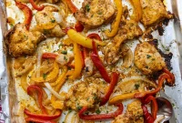Sheet Pan Italian Chicken with Peppers and Herbs