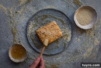 Sesame-Crusted Baked Feta with Honey Drizzle