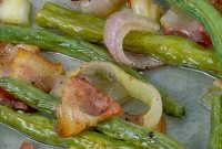 Crisp Roasted Green Beans with Bacon and Caramelized Shallots