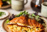 Sheet Pan Bacon, Egg & Cheese Croissant Sandwiches for Brunch