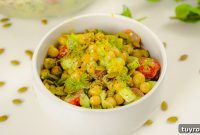 Chickpea Green Goddess Salad Recipe with Creamy Herb Dressing