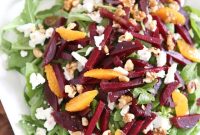 Spring Beet Salad with Goat Cheese and Walnuts