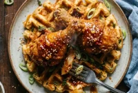 Crispy Kimchi Fried Chicken and Waffles Recipe