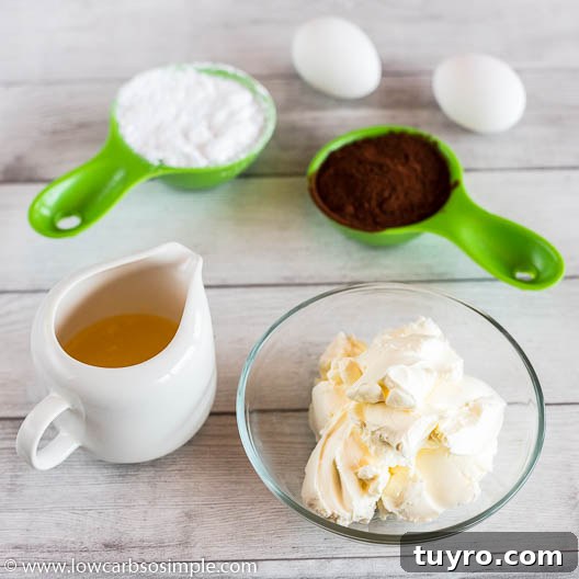 Chocolate Cheesecake Fat Bombs: Cake, Frozen Treats & Mousse Variations 3 All Ingredients | Low-Carb, So Simple