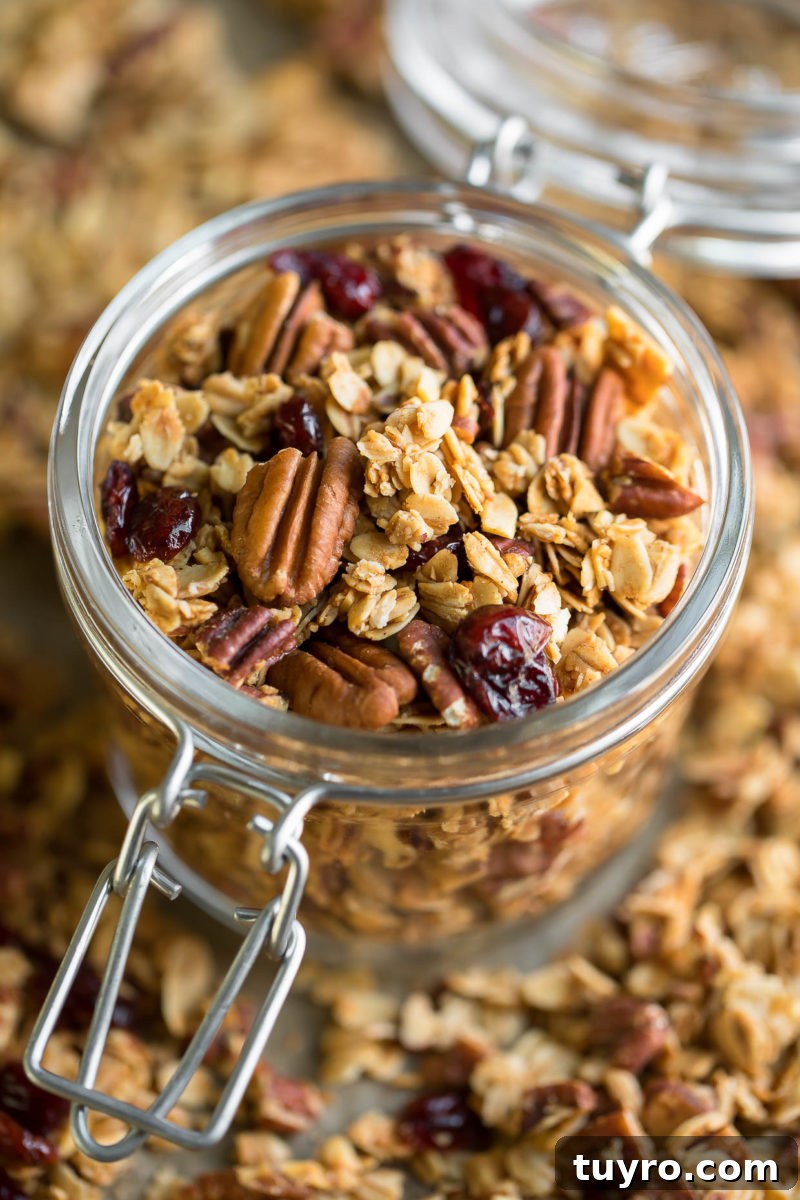 Maple Pecan Granola Recipe with Crunchy Clusters and Toasted Nuts 2 Maple Pecan Granola