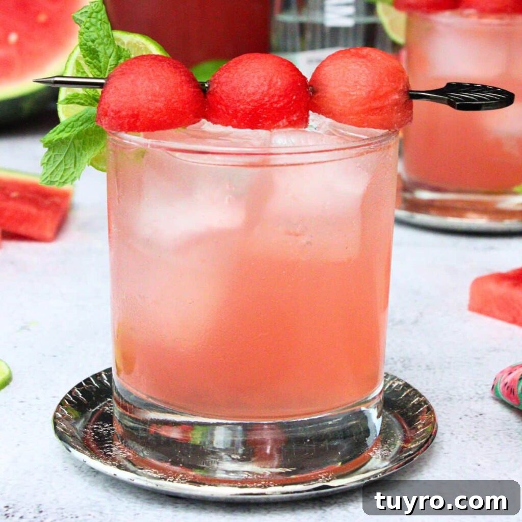 Watermelon Gin Fizz: 3-Ingredient Summer Cocktail Recipe 2 watermelon gin fizz recipe dinners done quick featured image