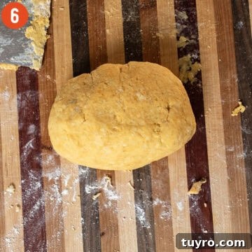 Dough together in a ball.