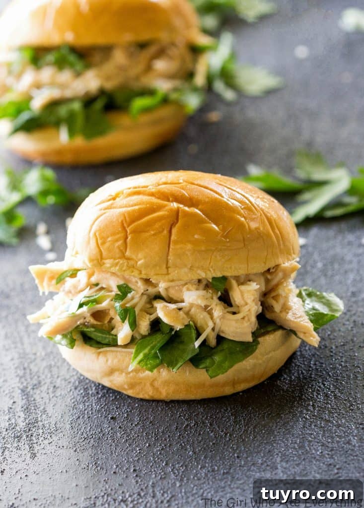 Slow Cooker Chicken Caesar Sandwich Recipe for Busy Weeknights 4 Slow Cooker Chicken Caesar sandwiches in an Instant Pot