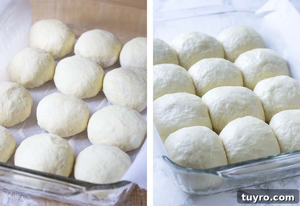 Step by step on how to proof the dough.
