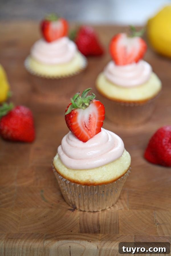 Strawberry Lemonade Cupcakes Recipe with Fresh Citrus Glaze 4 easy strawberry lemonade cupcakes recipe