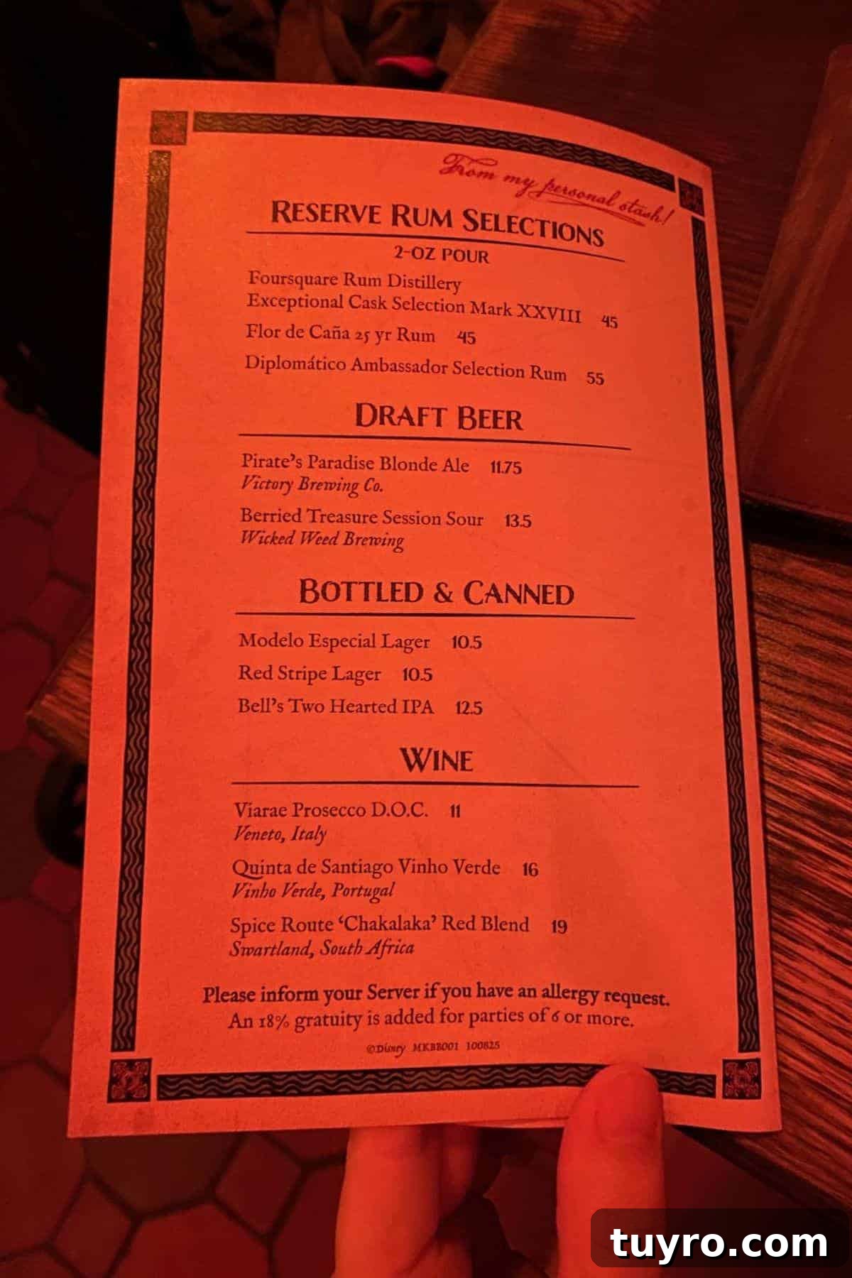 Beak & Barrel Restaurant Review: Dining Tips for Magic Kingdom 9 the beak and barrel wine and beer menu