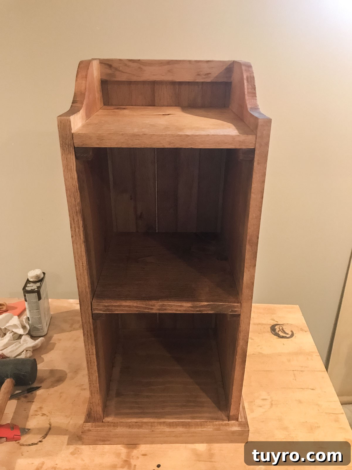 Versatile Bookshelf End Table with Storage and Display Space 11 staining bookshelf end table