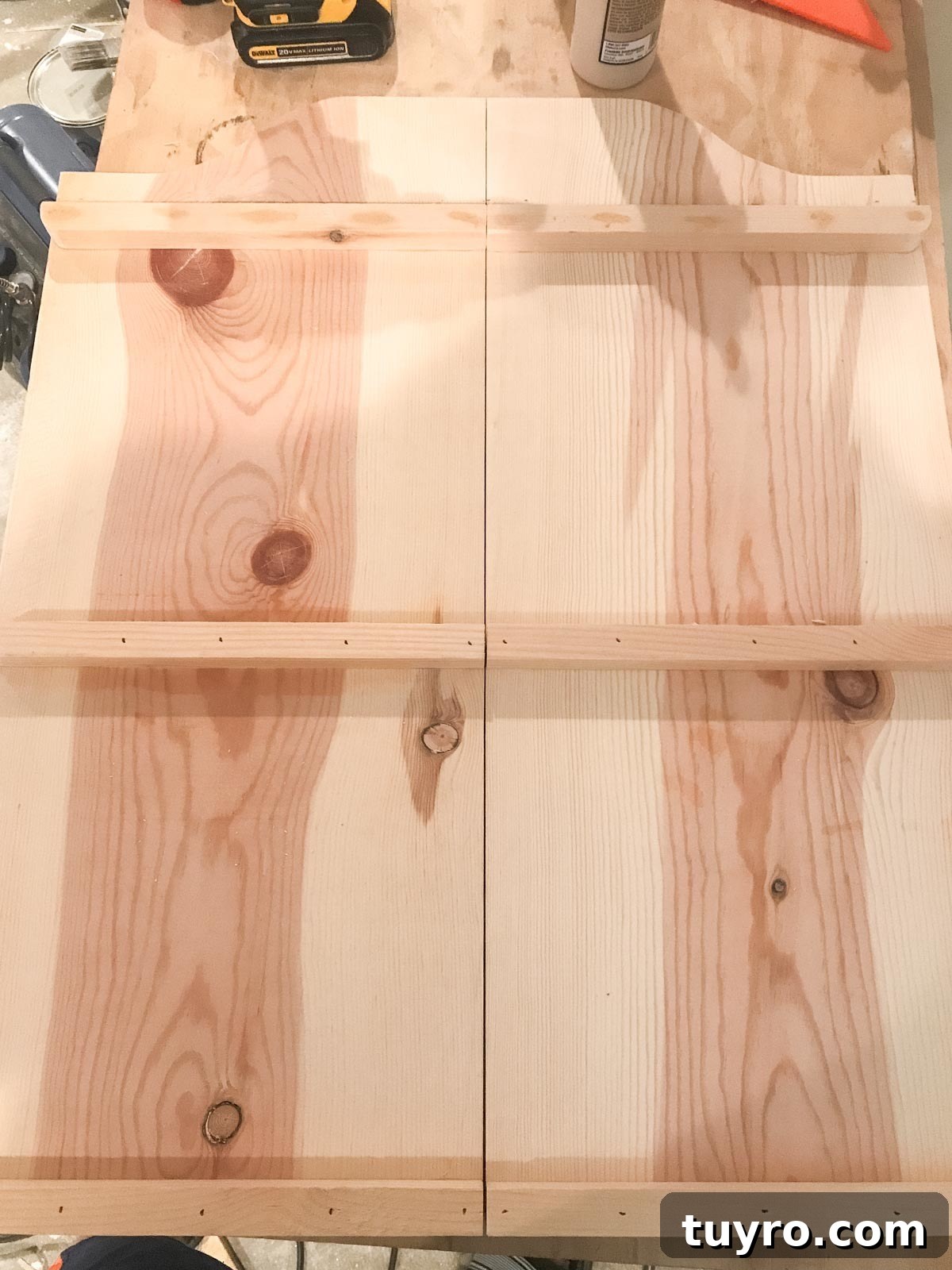 Versatile Bookshelf End Table with Storage and Display Space 7 glue and nail side rails to side board