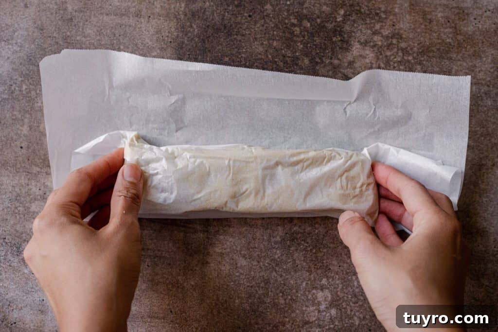 fermented cheese getting rolled up, part three