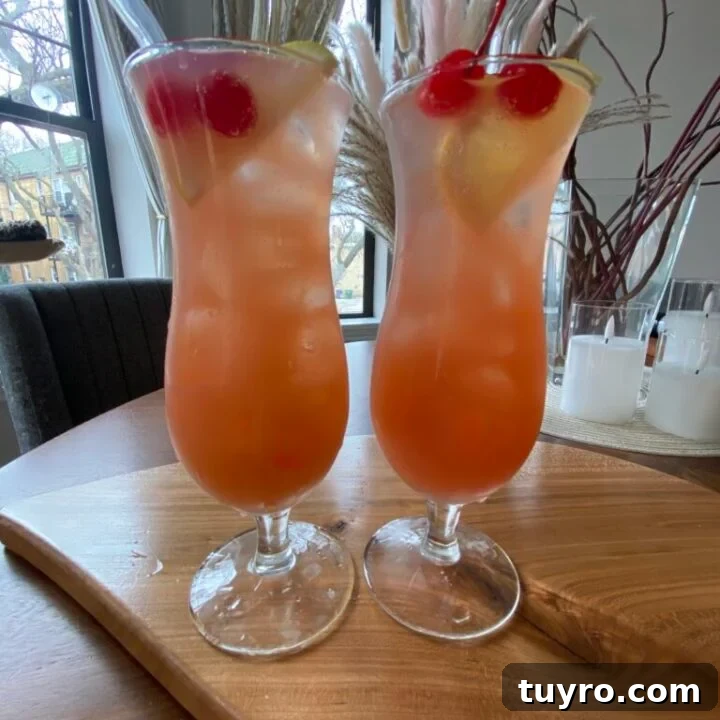 Mardi Gras Hurricane Mocktail