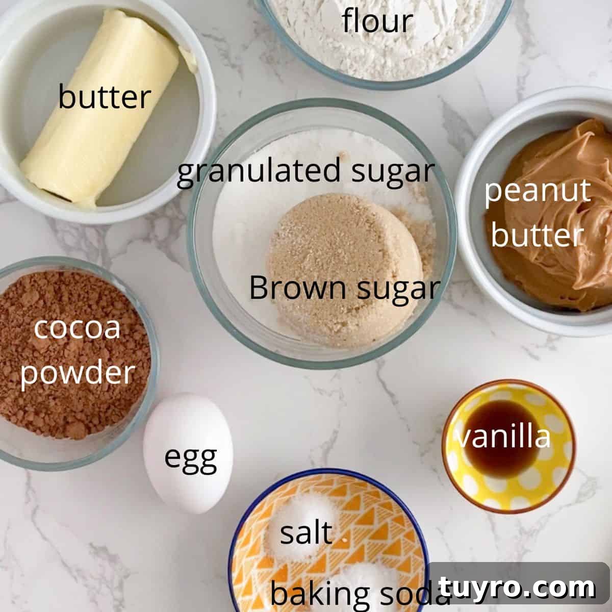 Chewy Chocolate Peanut Butter Cookies Recipe 3 ingredients for chocolate peanut butter cookies.