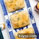 rice paper dumplings on a blue dish