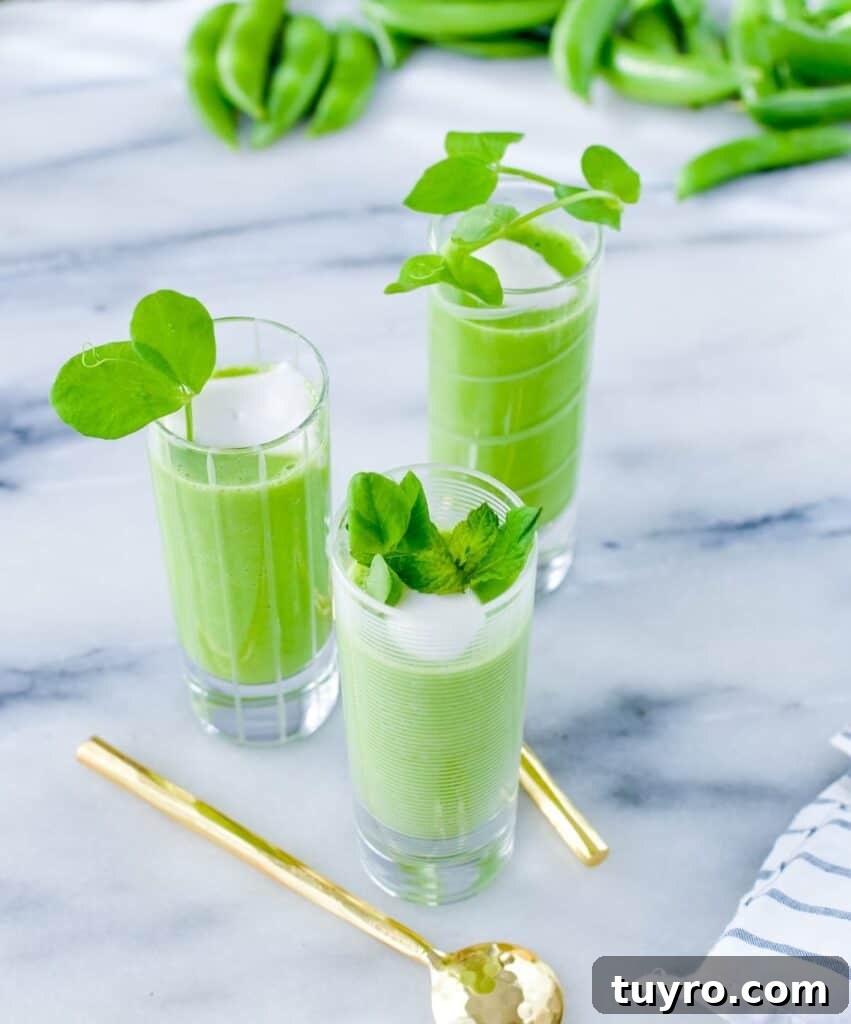 St Patricks Day Appetizers for a Festive Party 22 Fresh green pea gazpacho in shooters.