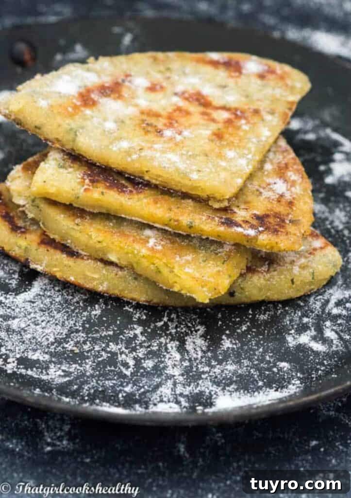 St Patricks Day Appetizers for a Festive Party 24 Irish potato pancakes stacked on a plate.