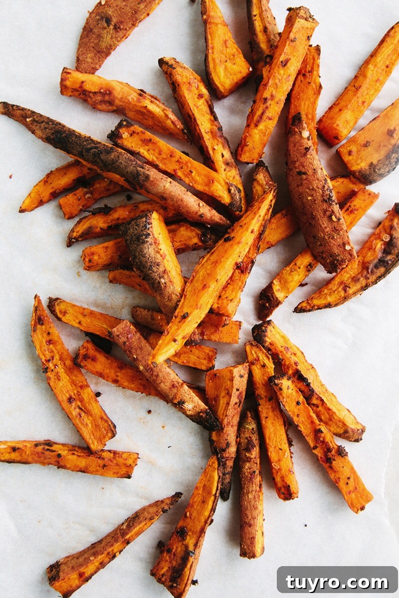 Oven-Roasted Harissa Sweet Potato Wedges (Low-Fat) 4 Oil-Free Harissa Sweet Potato Fries
