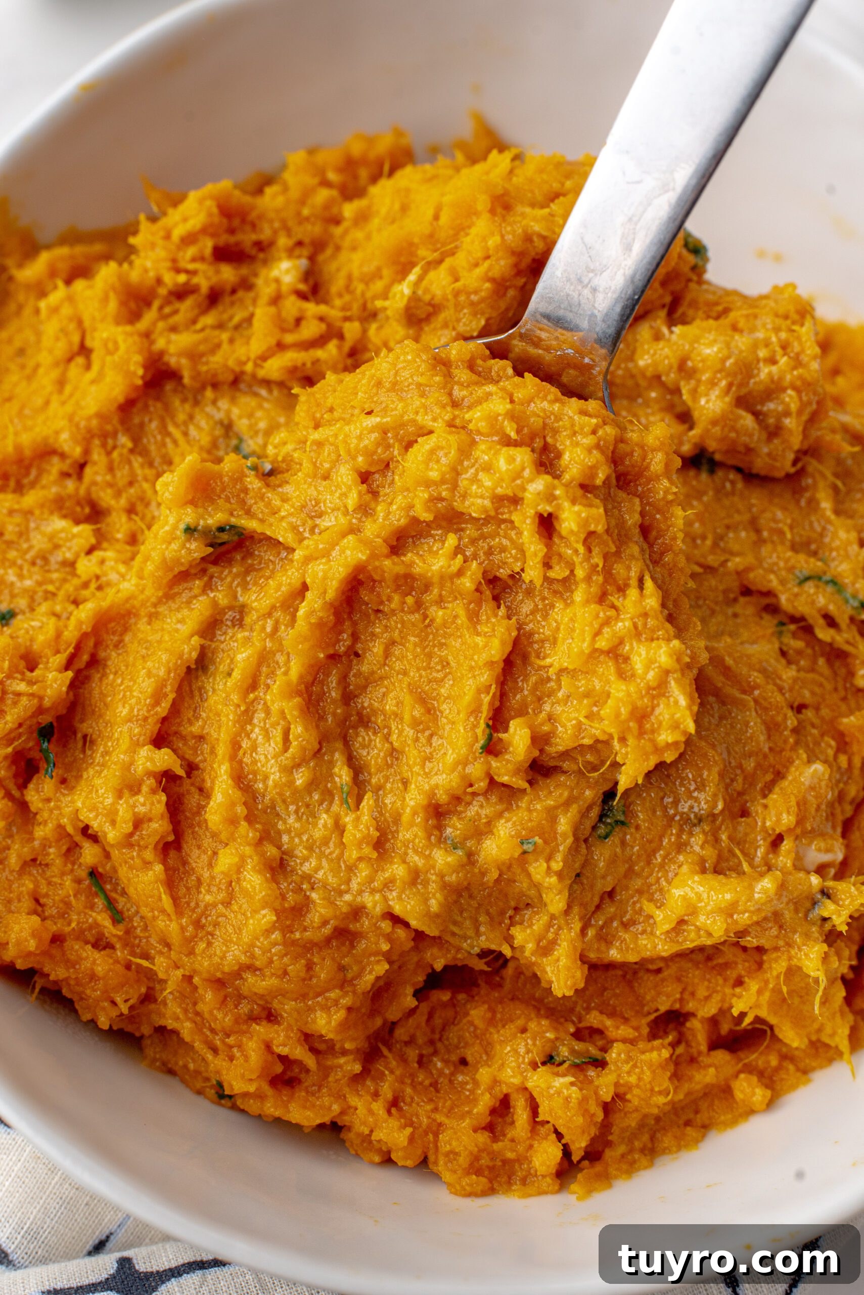 instant pot mashed sweet potatoes in a bowl