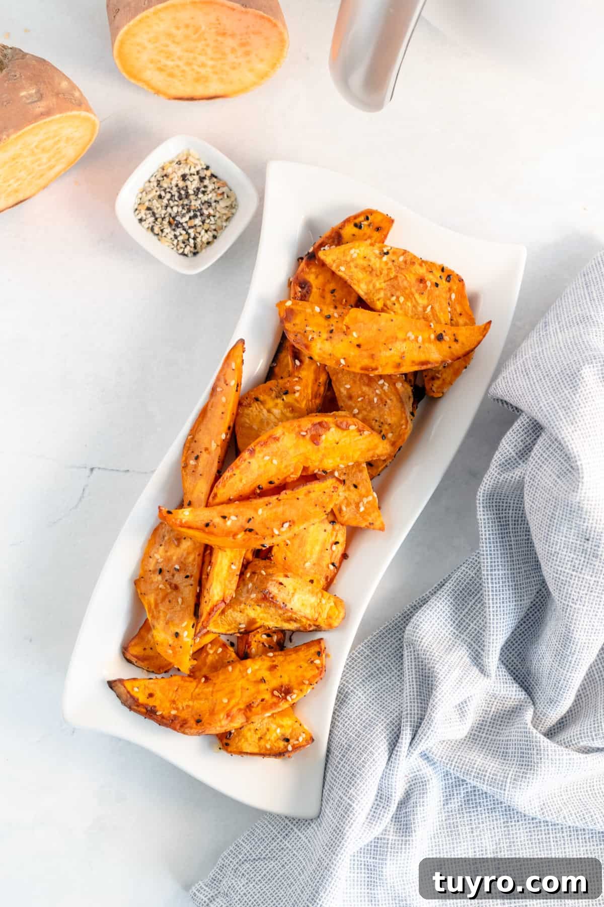 Crispy Air Fryer Sweet Potato Wedges Recipe 14 air fryer sweet potato wedges