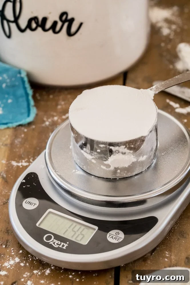 How to Measure Flour Accurately for Perfect Baking Results 4 Flour that has been over-measured and accidentally packed into the measuring cup