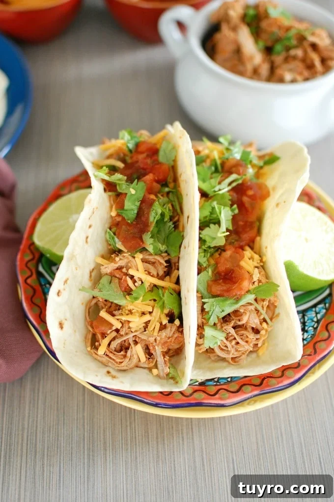 Slow-Cooker Shredded Pork Tacos Recipe 4 Slow Cooker Shredded Pork Tacos - taco night!