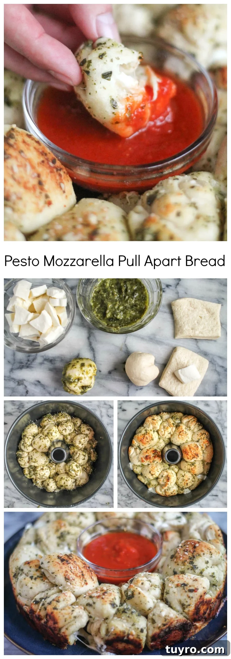 Pull-Apart Pesto Pizza Bread Recipe 7 Pesto Pizza Pull Apart Bread close-up