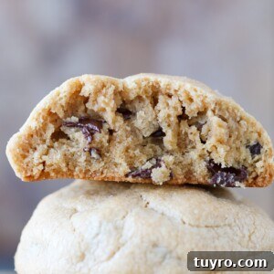 Chewy Peanut Butter Chocolate Chip Cookies.