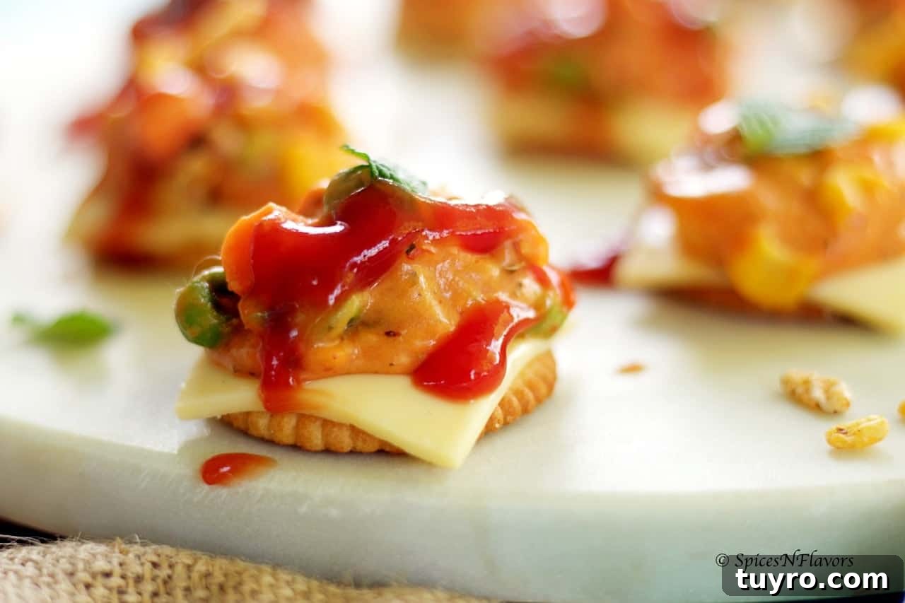 Cheesy Monaco Biscuit Bites: Party Topping Recipe 5 cheesy monaco bites monaco biscuit party topping starter recipe easy party starter recipe indian festival recipe party food potluck idea simple bachelor food