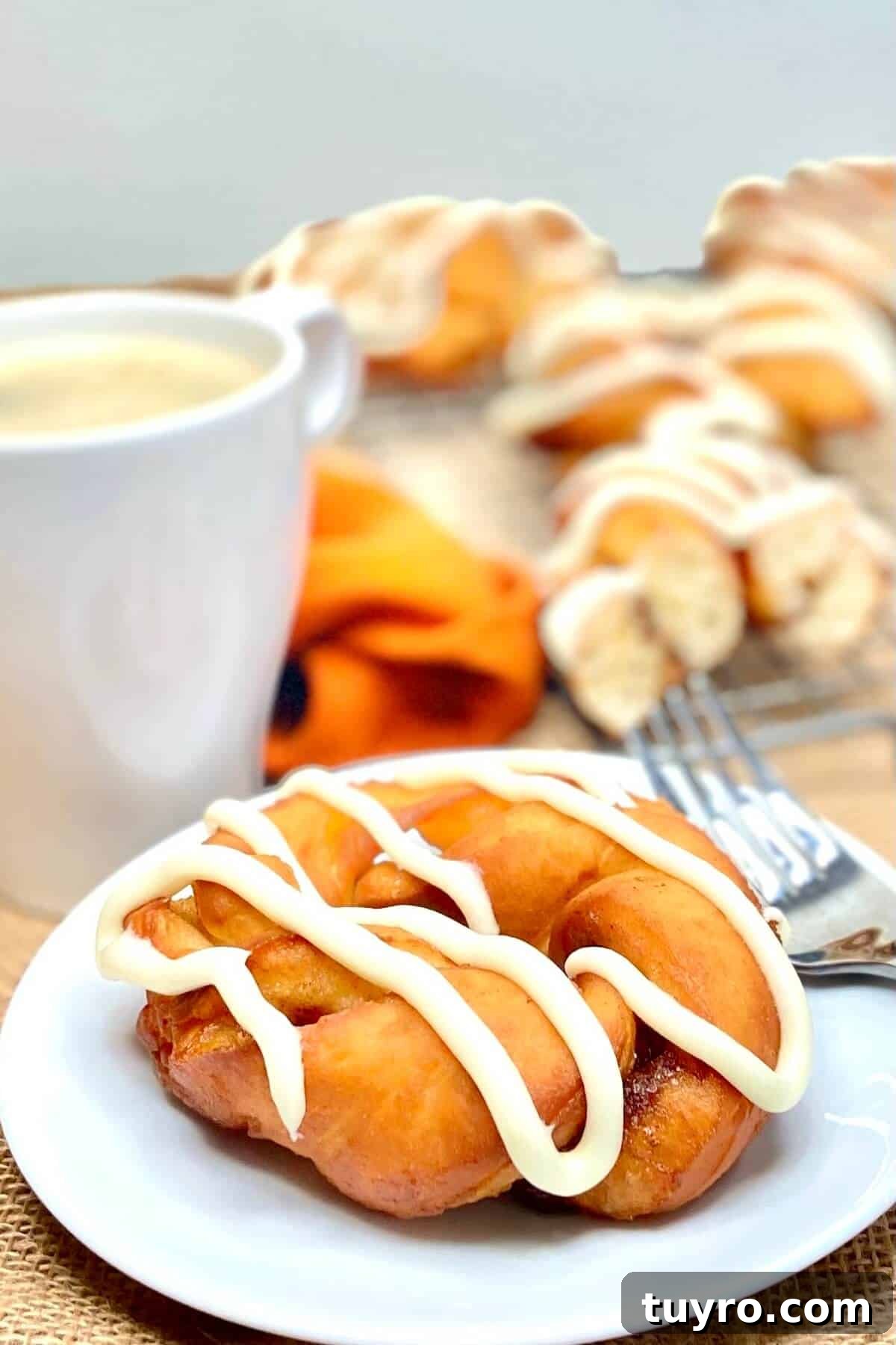 Cinnamon Roll Donuts: Soft Swirls with Cream Cheese Glaze 18 donut with frosting and more donuts