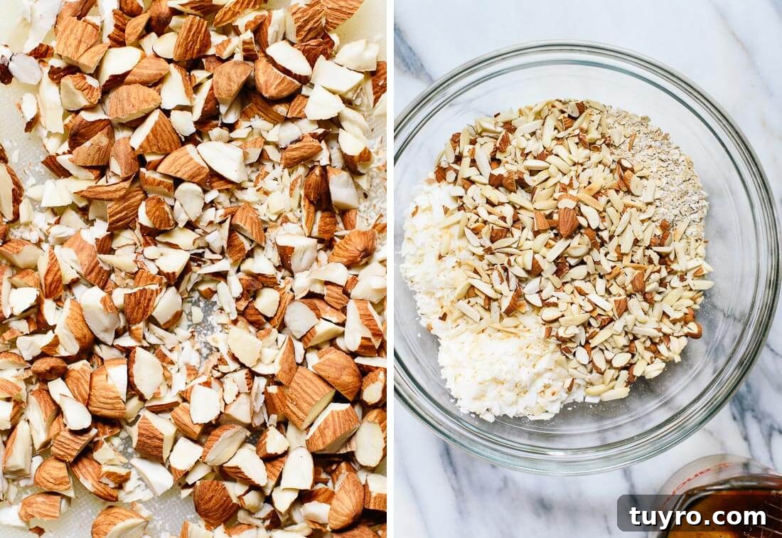 No Bake Almond Coconut Granola Bars Recipe 3 granola bar ingredients