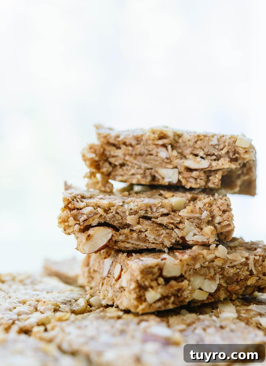 No Bake Almond Coconut Granola Bars Recipe 6 This amazing granola bar recipe is so easy and delicious! cookieandkate.com