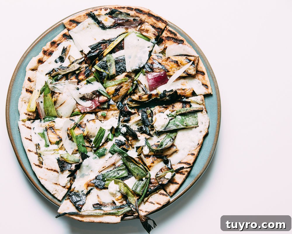 Grilled Scallion and Eggplant Pizza Recipe 3 Grilled Spring Onion and Eggplant Pizza