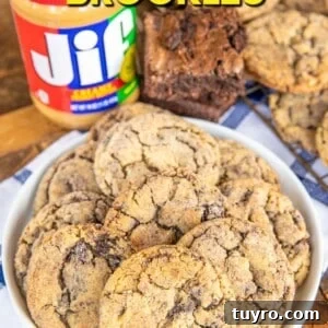 Peanut Butter Brookies Recipe: Fudgy Brownies with Peanut Butter Swirls 5 plate of peanut butter and brownie cookies