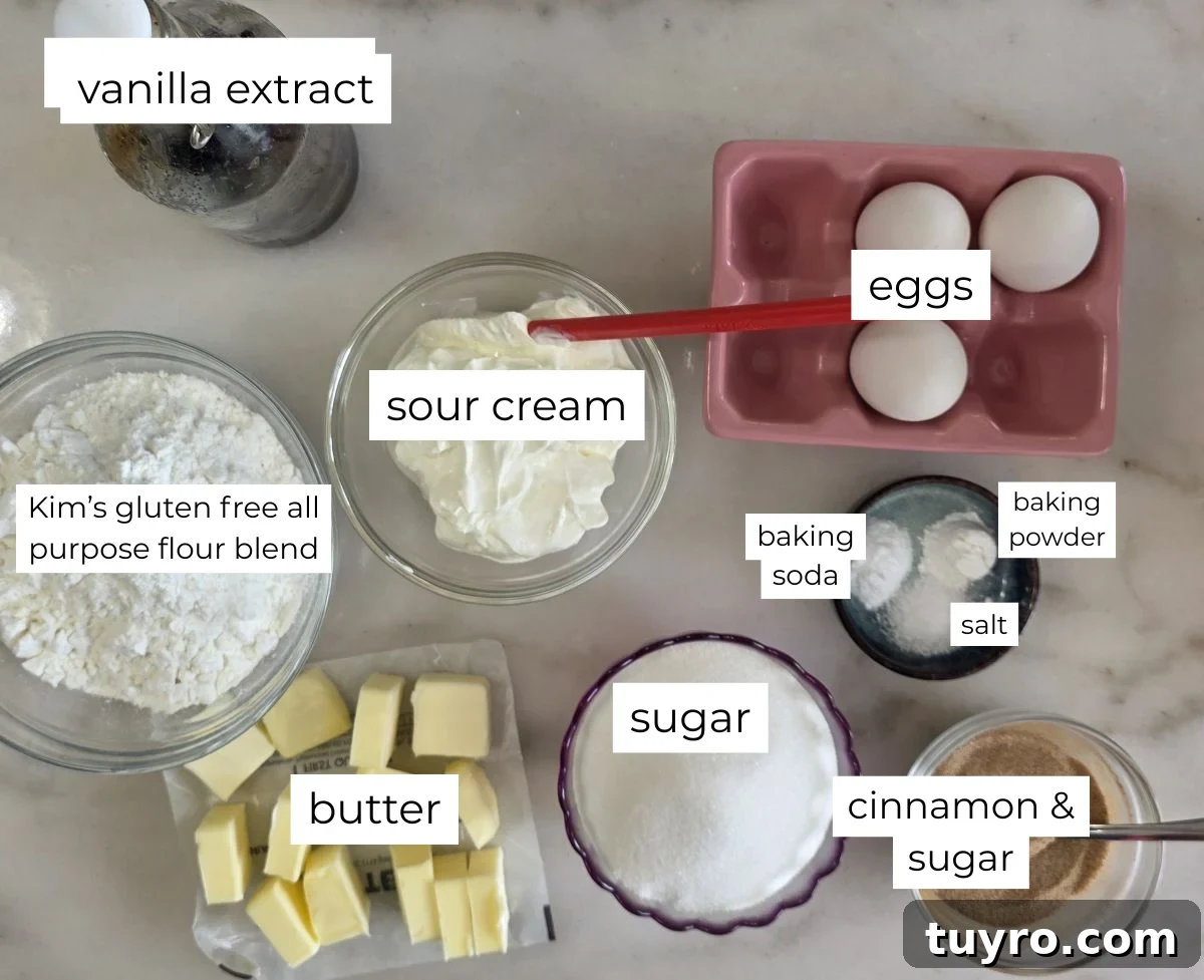 cupcake ingredients measured out and labeled.