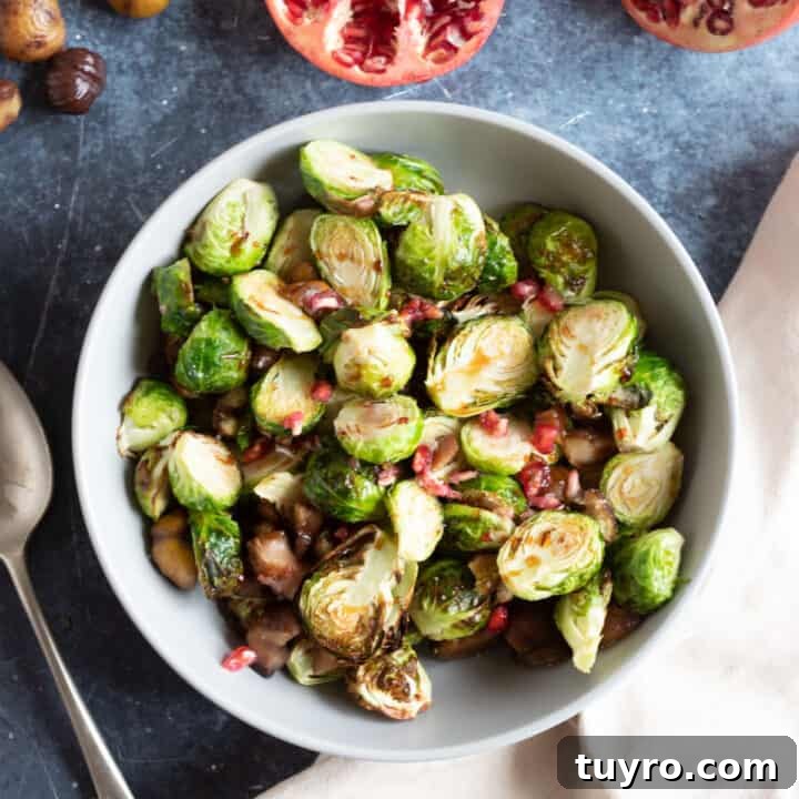 Crispy air fryer brussels sprouts.