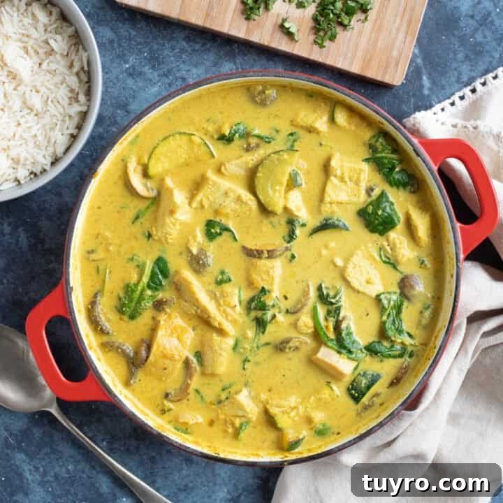 A pan of leftover turkey curry.
