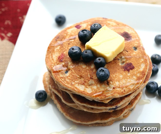 Fluffy Whole Wheat Blueberry Pancakes Recipe 5 Whole-wheat-blueberry-pancakes-4-notitle-cwm