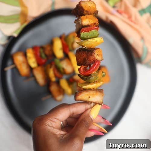 Mango Curry Chicken Kabobs