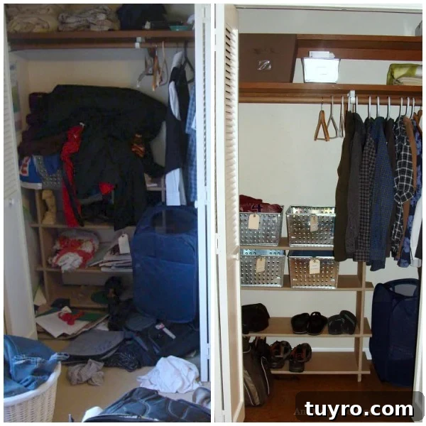 Teen Bedroom Reveal: Dramatic Room Makeover Transformation 6 Teen Bedroom Makeover Before-After Closet - An Oregon Cottage