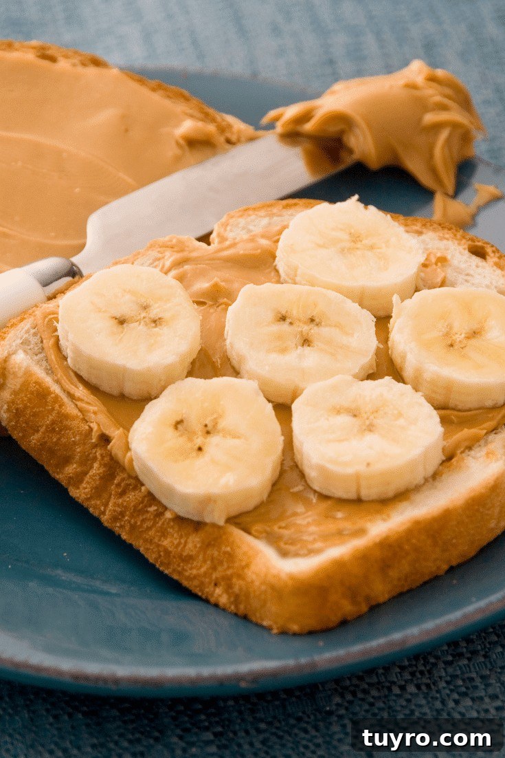 Toast with butter and banana slices